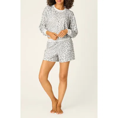 Pj Salvage Print Waffle Knit Short Pajamas In Animal Print