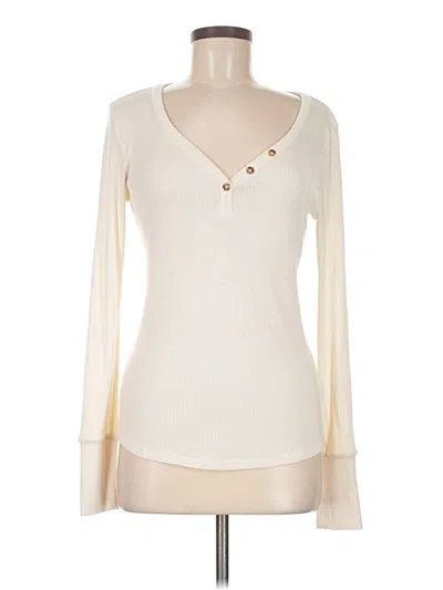 Pre-owned Pj Salvage Pullover Sweater In White