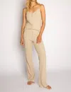 PJ SALVAGE RELOVED RIB CAMI TOP IN OATMEAL