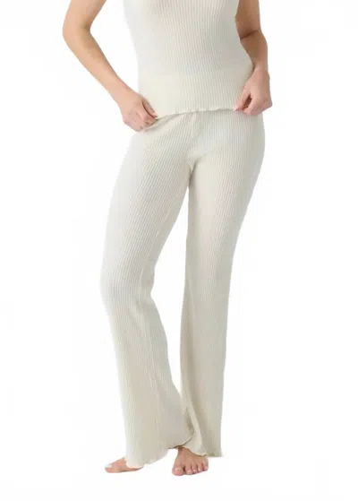 Pj Salvage Reloved Rib Knit Pajama Pants In Natural In White