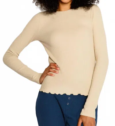 Pj Salvage Reloved Rib Short Pajama Set In Oatmeal In White