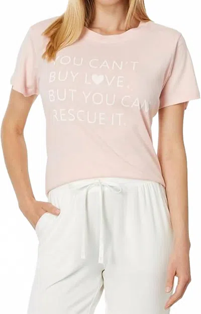 Pj Salvage Rescued Love Short Sleeve T-shirt In Blush In Pink