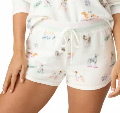 Pj Salvage Roll With It Lounge Shorts In Ivory In White