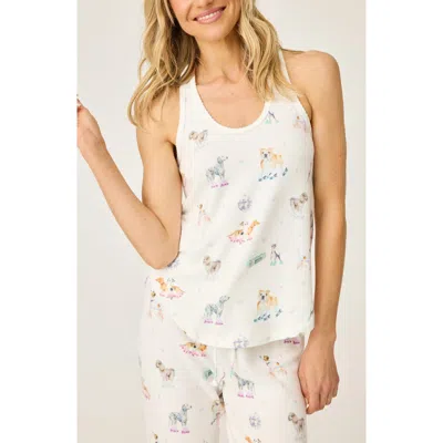 Pj Salvage Roll With It Peachy Jersey Sleep Tank