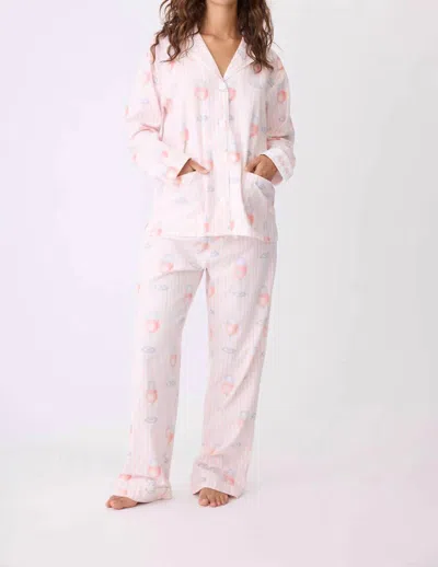 Pj Salvage Rose All Day Flannel Pj Set In Pink