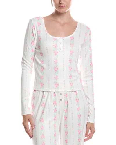 Pj Salvage Roses Are Pink Top In White