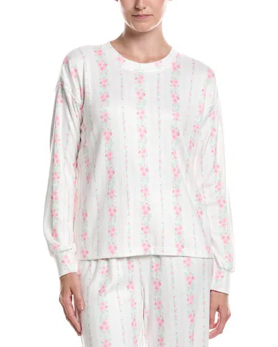 Pj Salvage Roses Are Pink Top In White