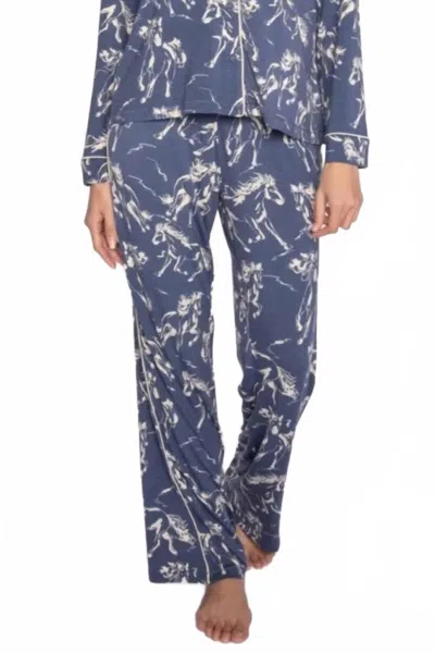 Pj Salvage Run Wild Pajama Pants In Dark Denim