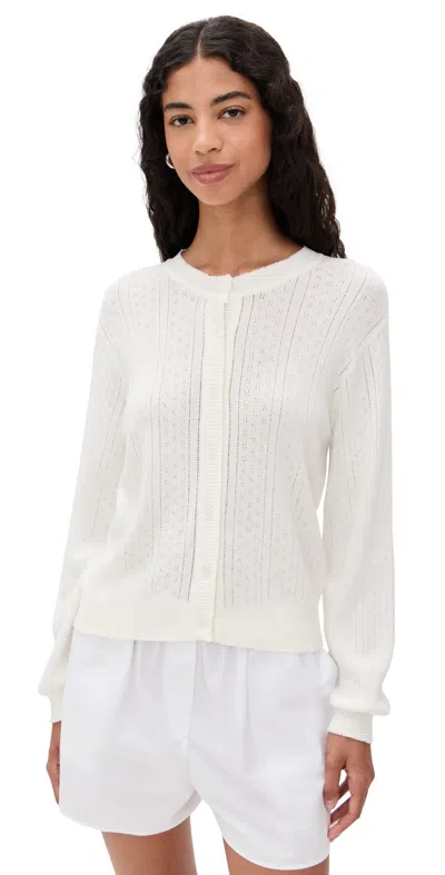 Pj Salvage Ruspca Cardigan Ivory In White