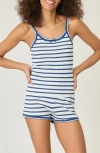 Pj Salvage Seaside Cham Sweater Knit Short Pajamas In Ivory