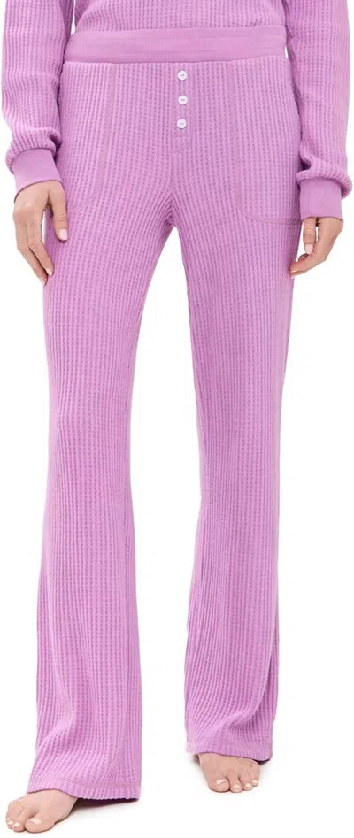 Pj Salvage See Stripes Pants In Lilac In Blue