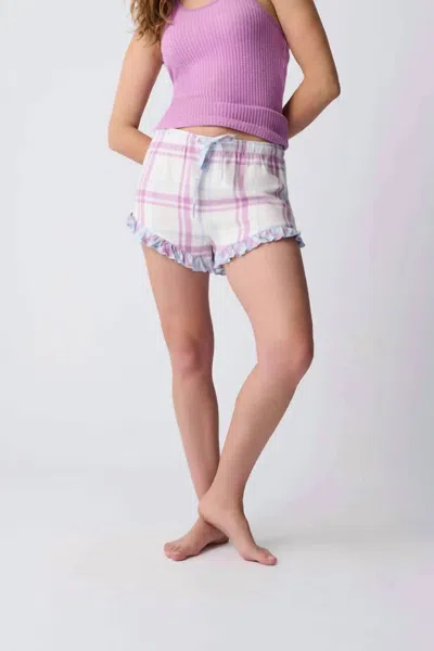 Pj Salvage See Stripes Short In Ivory In Multi