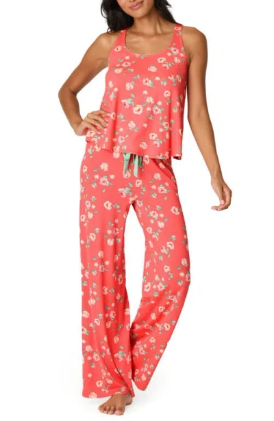 Pj Salvage Siesta Dreams Jersey Pajamas In Orange