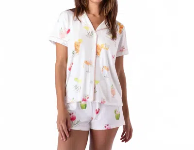 Pj Salvage Sippin On Sunshine Pajama Set In White