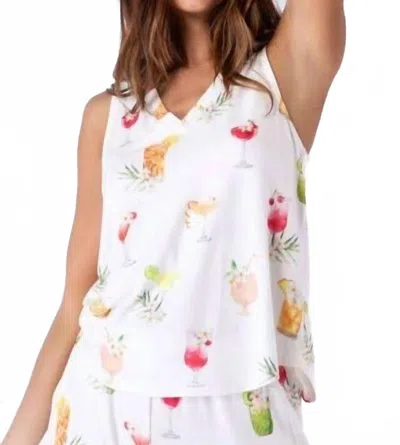 Pj Salvage Sippin On Sunshine Tank Top In White