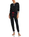 Pj Salvage Ski Brushed Thermal Pajama Set In Black