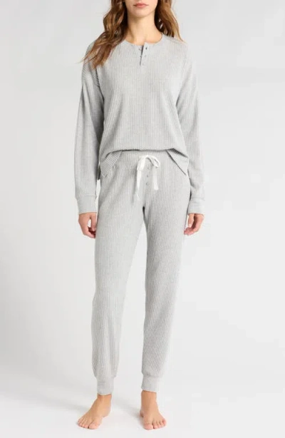 Pj Salvage Ski Jammie Thermal Pajamas In H Grey