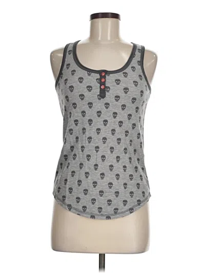 Pre-owned Pj Salvage Sleeveless Top Gray Keyhole Neckline Tops