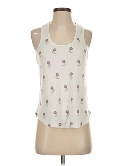 Pre-owned Pj Salvage Sleeveless Top White Halter Neckline Tops