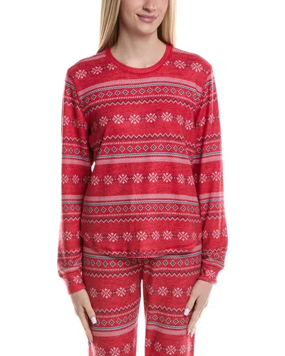 Pj Salvage Snowflake Kiss Top In Red