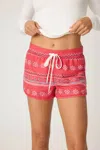 Pj Salvage Snowflake Kisses Short In Red In Red