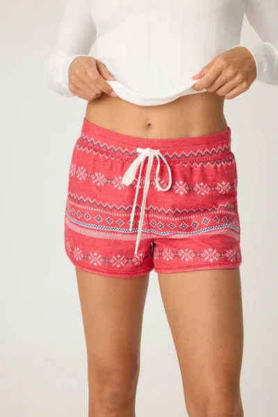 Pj Salvage Snowflake Kisses Short In Red