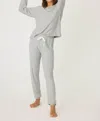 Pj Salvage Sparkle Thermal Ski Set In Heather Grey