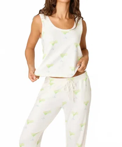 Pj Salvage Spicy Marg Mama Pajama Tank In Ivory In White