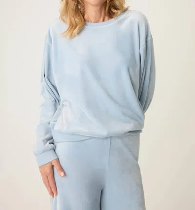 Pj Salvage Spread Love Long Sleeve Top In Bluestone