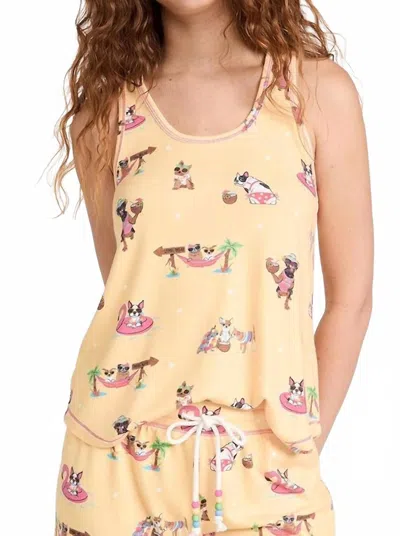 Pj Salvage Spring Break Tank In Yellow Mist In Multi