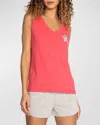 PJ SALVAGE STAR SPANGLED TANK TOP IN RED