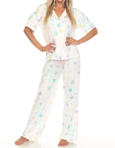Pj Salvage Star Splatter Pajama Set In Ivory In Multi