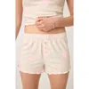 Pj Salvage Stay Wild Pajama Shorts In Neutral