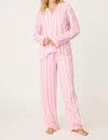 Pj Salvage Stripe Hype Pajama Set In Candy Pink
