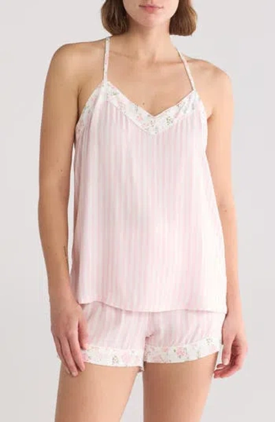 Pj Salvage Stripe Short Pajamas In Ivory/pink