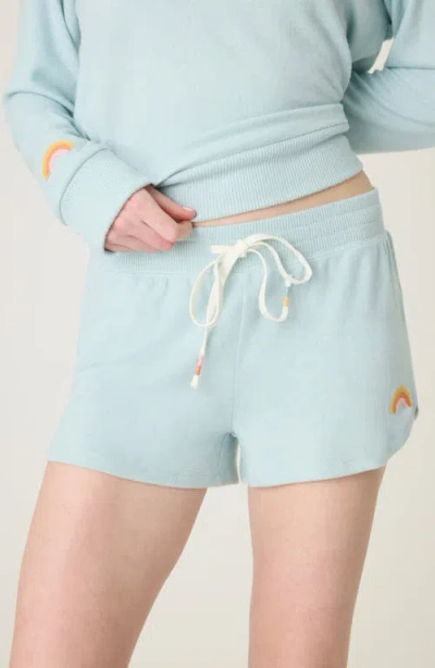 Pj Salvage Sunshine Mind Pajama Shorts In Dusty Blue