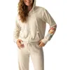 Pj Salvage Sunshine Mind Zip Front Hoodie In Light Oatmeal