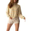 Pj Salvage Sunshine On My Mind Stripe Lounge Hoodie In Yellow Multi