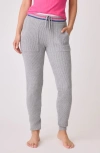 Pj Salvage Sweater Weather Drawstring Pants In Heather Grey