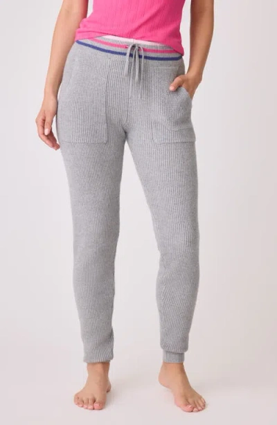 Pj Salvage Sweater Weather Drawstring Pants In Heather Grey