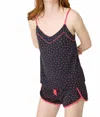 Pj Salvage Sweet Dreams Cami Top In Navy In Multi