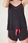 Pj Salvage Sweet Dreams Cami Top In Navy In Black