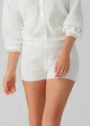 Pj Salvage Sweetheart Lace-trim Pointelle Cardigan In Multi