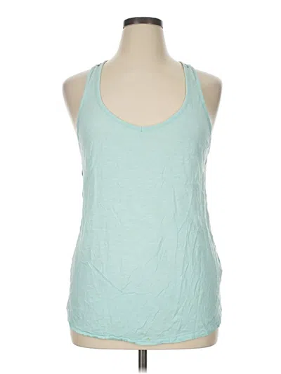 Pre-owned Pj Salvage Tank Top Teal Halter Neckline Tops