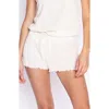 Pj Salvage Text Essential Pajama Shorts In Stone
