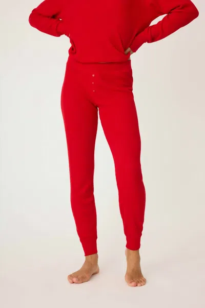 Pj Salvage Textured Essential Pajama Set In Red