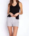 Pj Salvage Textured Essentials Shorts In Heathered Grey In Grey