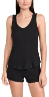 Pj Salvage Scoop Neck Sleep Tank In Black