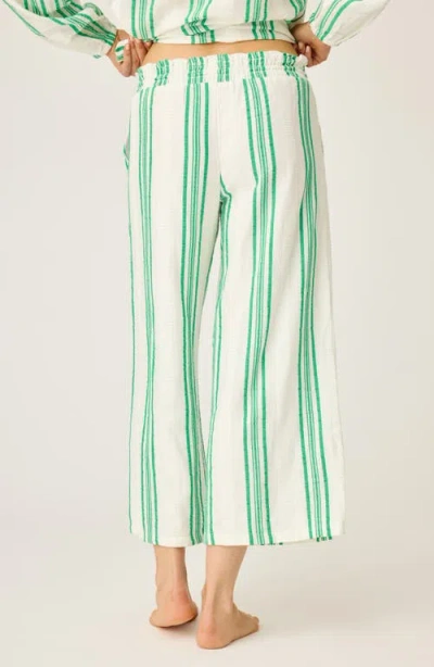 Pj Salvage The Beachcomber Stripe Crop Puckered Gauze Pajama Pants