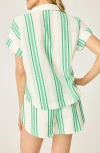 Pj Salvage The Beachcomber Stripe Puckered Gauze Pajama Shirt
